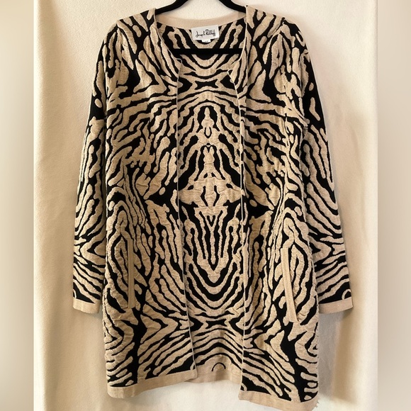 Joseph Ribkoff Animal Print Open Front Cardigan - Picture 1 of 4